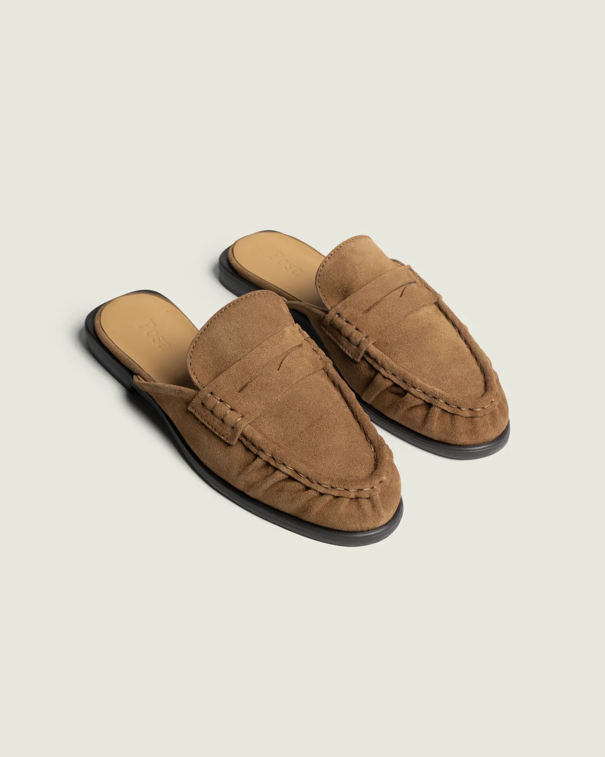 POSA Penny Mule Brushed Suede |Cognac Suede