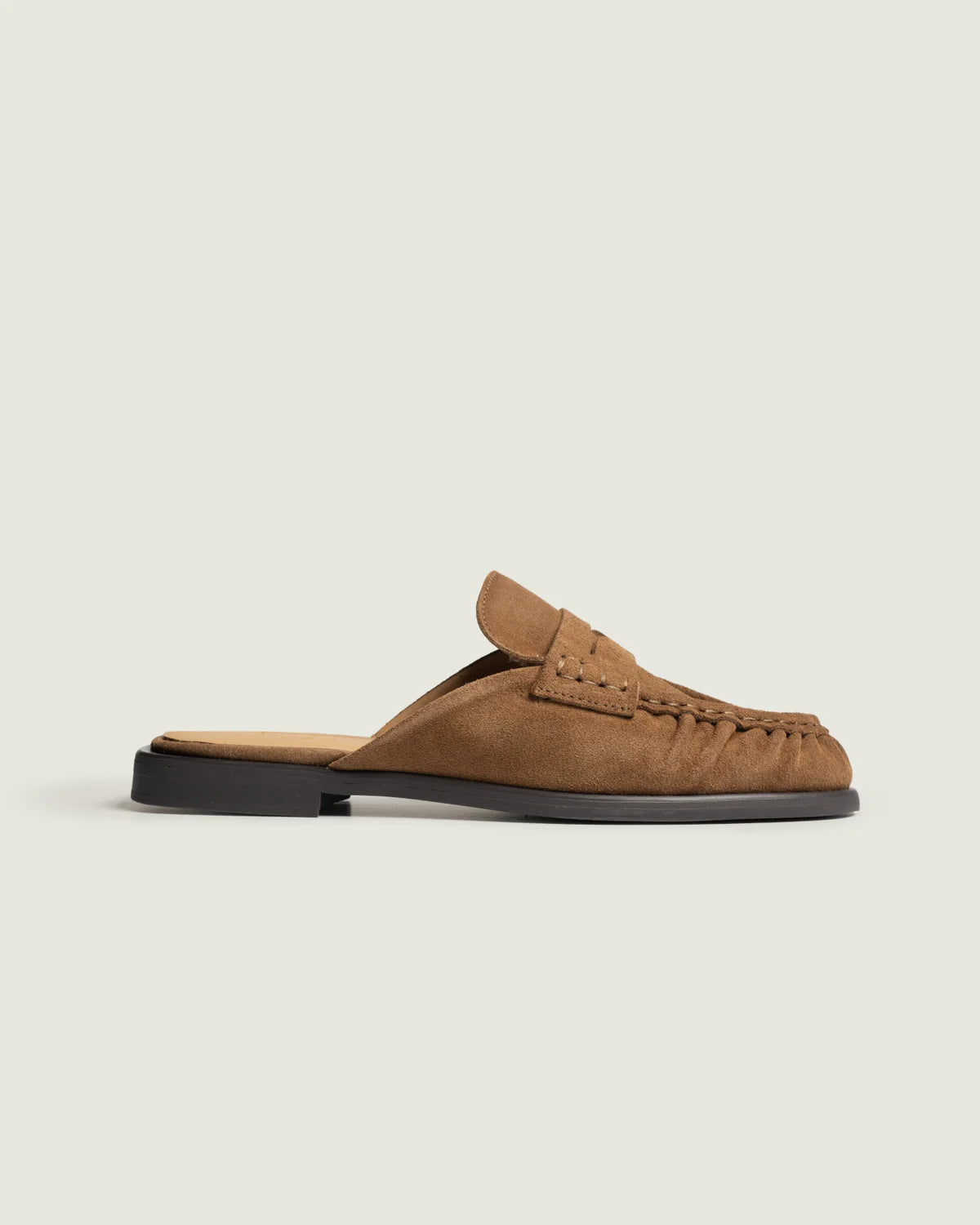 POSA Penny Mule Brushed Suede |Cognac Suede
