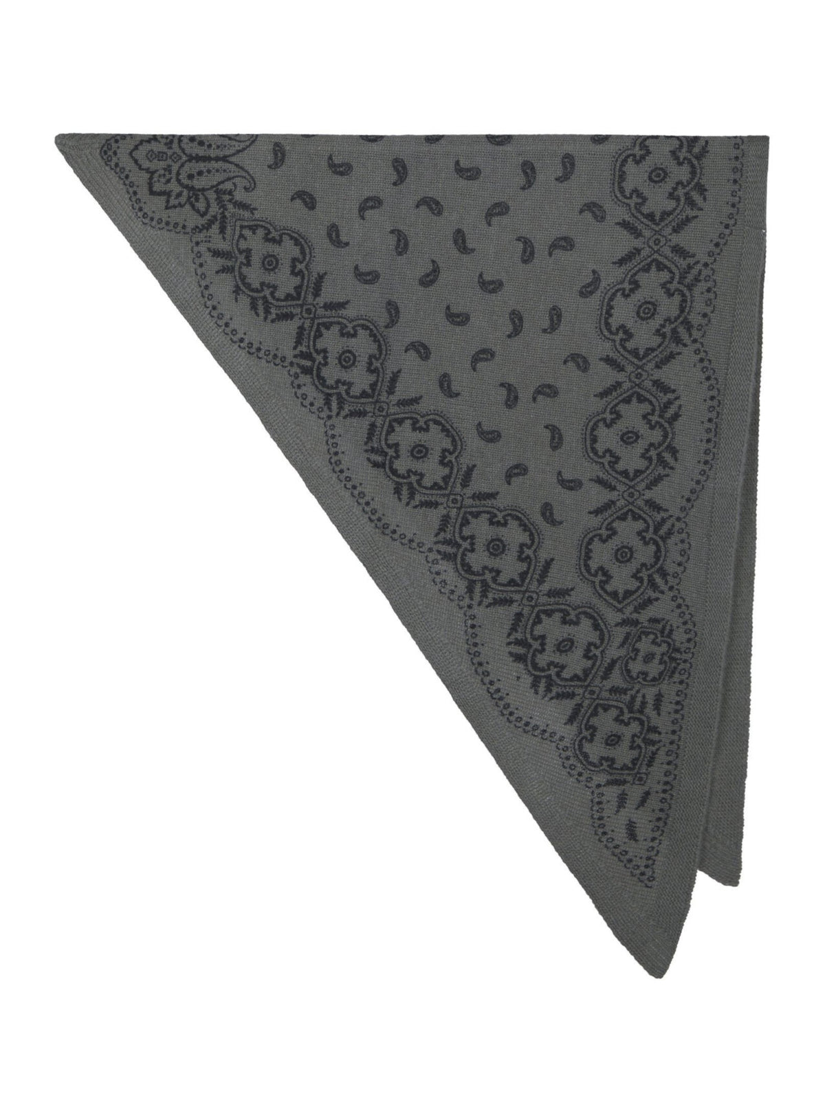 Lolana Paisley Knit Scarf Army| NEO NOIR