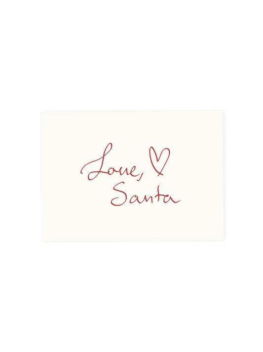 Postkarte 'Love, Santa' (Risographie)