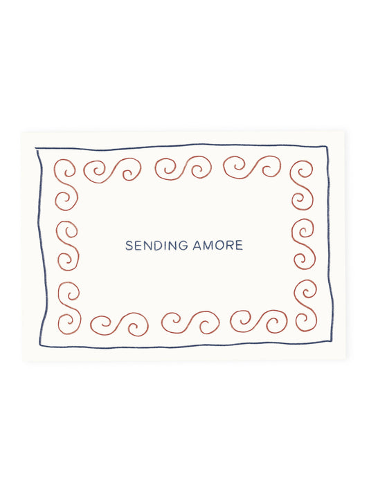 Postkarte 'Sending Amore' (Risographie)
