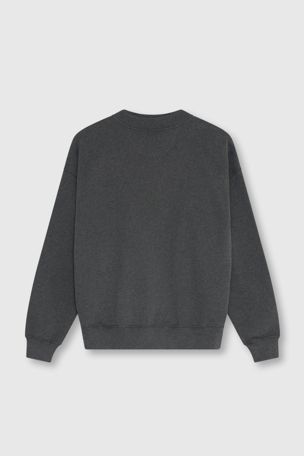 TNS Logo Rib Collar Woman Sweatshirt Dark Grey Melange | The new Society